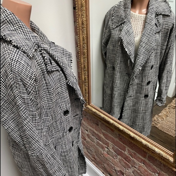 FREE PEOPLE | menswear houndstooth maxi jacket - Picture 8 of 16